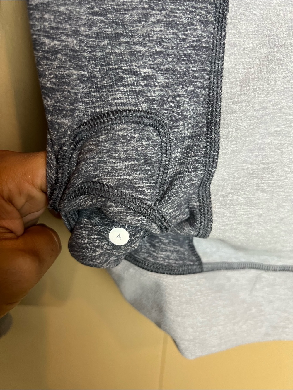 lululemon athletica Light Gray and Dark Gray Long Sleeve Top - Picture 5 of 5